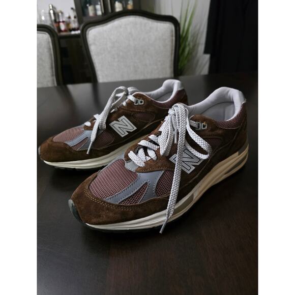 New Balance 991 V2 Made In England Pinecone Brown Sneakers Size US 7.5 EUR 40.5 main image 7